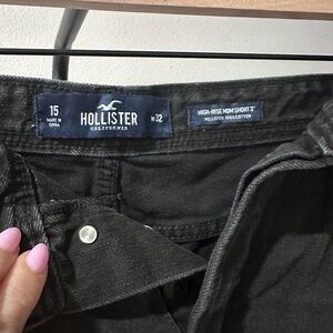 Hollister Black Denim High-Rise Shorts